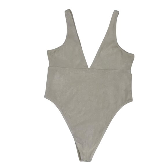 Free People Stone Fox Swim Terry Elm One Piece Swimsuit M Sand Dollar Cream - Picture 12 of 13